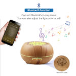 A essential oil diffuser with bluetooth speaker