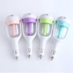 4 car scent diffusers in pink, purple, green and blue color
