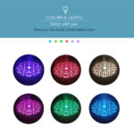 an electric fragrance diffuser with different color LED