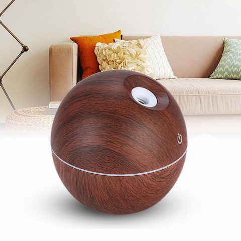 a dark wood color humidifier for office